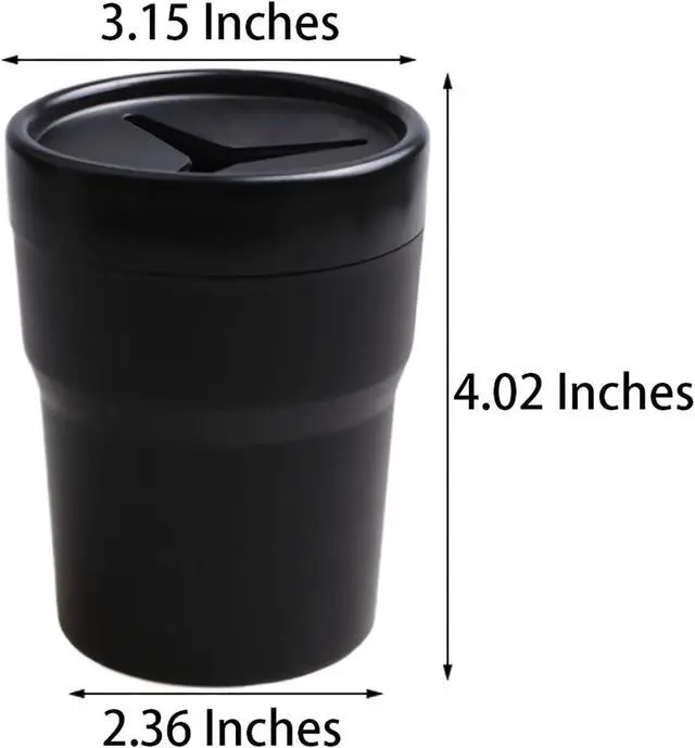 Alt view image 2 of 6 - BANCHELLE Car Change Holder with Lid | Automotive Plastic Garbage Cans, 250 mL (0.06 Gallon), Portable, for Coin Keys Pen, 1 PC