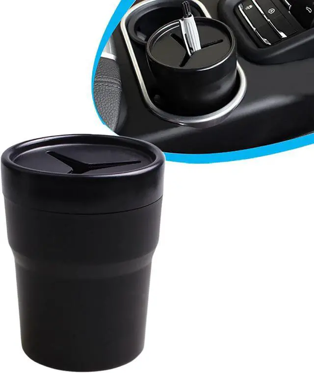 Alt view image 3 of 6 - BANCHELLE Car Change Holder with Lid | Automotive Plastic Garbage Cans, 250 mL (0.06 Gallon), Portable, for Coin Keys Pen, 1 PC