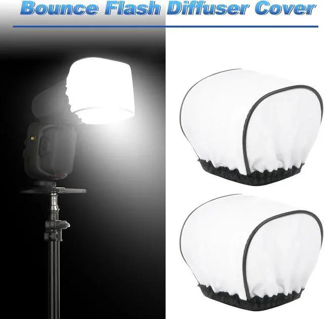 Alt view image 6 of 6 - Cosmos 2 Pcs Camera Bounce Flash Diffuser Cover Speedlite Soft Diffuser Cap Mini Flash Sleeves for Camera Speedlight Flash Compatible with Most DSLR Camera Flash Bounce Flash Reflector