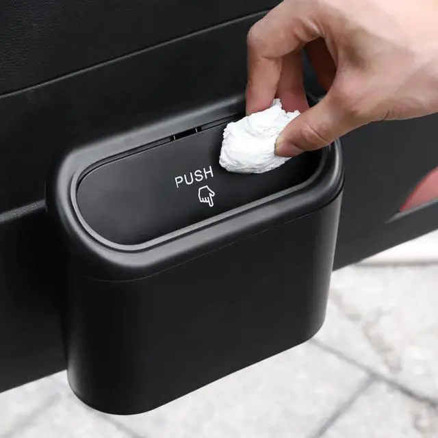 Alt view image 7 of 7 - Accmor Car Trash Can with Lid, Leakproof Vehicle Garbage Organizer Holder Bin with 60 Pcs Trash Bags, Mini Auto Dustbin Interior Accessories Storage Container for SUV, Office, Home