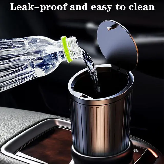 Alt view image 5 of 6 - Car Trash Can Bin with Lid - Car Garbage Can Cup Holder-Universal Leakproof Vehicle Garbage Can Bin with 20pcs Trash Bags-Car Organizers and Storage for Front Back Seat Accessories