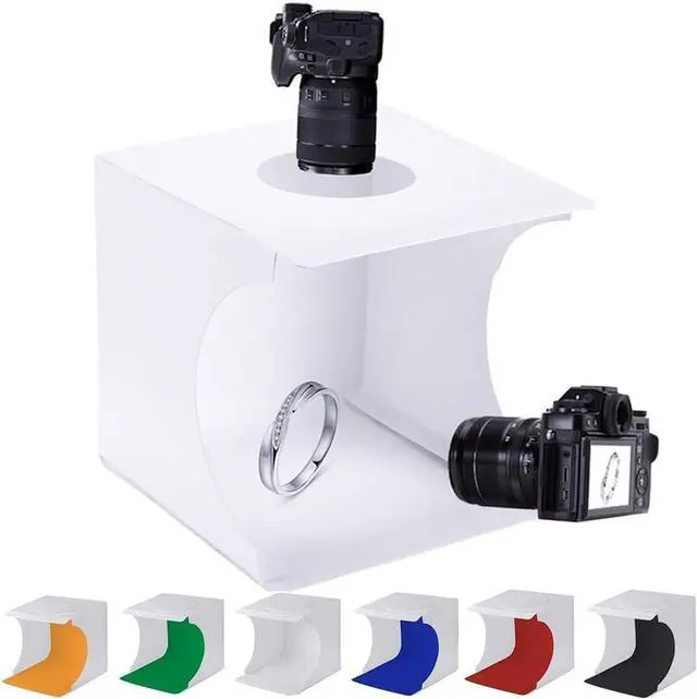Main image of Mini Photo Studio Tent Jewelry Light Box Kit, SENLIXIN Portable Foldable Small Home Photography Studio Light Box Booth Shooting Tent with LED Light Strips - with 6 Color Background (20x20x20cm)