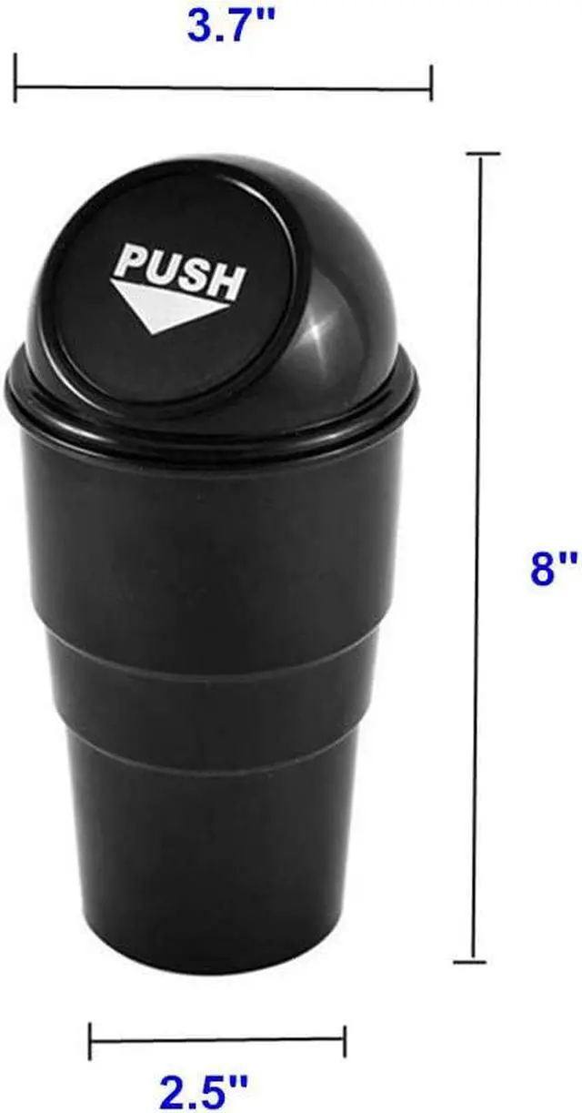 Alt view image 2 of 7 - Mini Auto Car Garbage Can Automotive Vehicle Rubbish Bins, Small Trash Can Cup Holder for Bedroom Office Desk Home (Black 1 Pack)