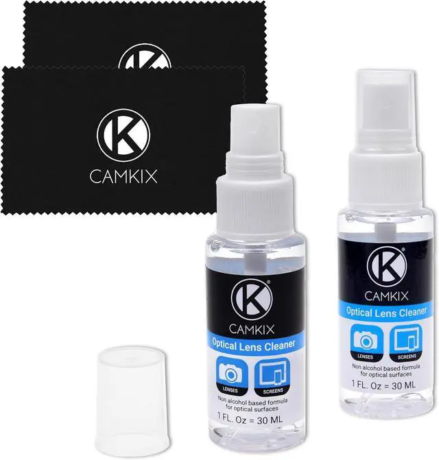Alt view image 2 of 6 - Camkix Lens and Screen Cleaning Kit - 2X Cleaning Spray 2X Microfiber Cloth - Perfect to Clean The Lens of Your DSLR and Compatible with Your Camera, Smartphone, Tablet, Notebook, etc.