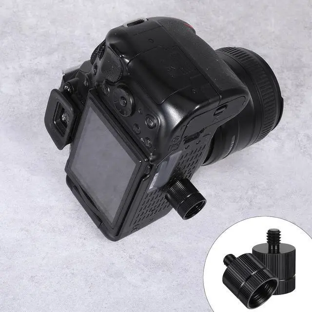 Alt view image 4 of 7 - 2 PCS Tripod Adapter Laser Level Tripod Conversion Adapter 5/8-11 Female to 1/4 Male, Camera Tripods Adapters, Mic Screw Adapters for Photography EquipmentBlack