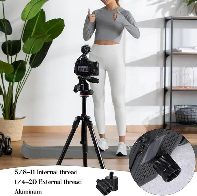 Alt view image 5 of 7 - 2 PCS Tripod Adapter Laser Level Tripod Conversion Adapter 5/8-11 Female to 1/4 Male, Camera Tripods Adapters, Mic Screw Adapters for Photography EquipmentBlack