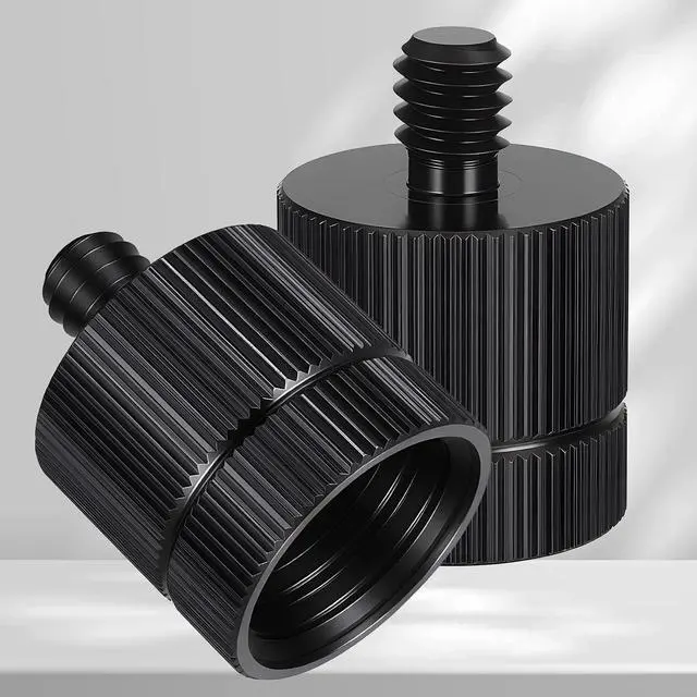 Alt view image 7 of 7 - 2 PCS Tripod Adapter Laser Level Tripod Conversion Adapter 5/8-11 Female to 1/4 Male, Camera Tripods Adapters, Mic Screw Adapters for Photography EquipmentBlack