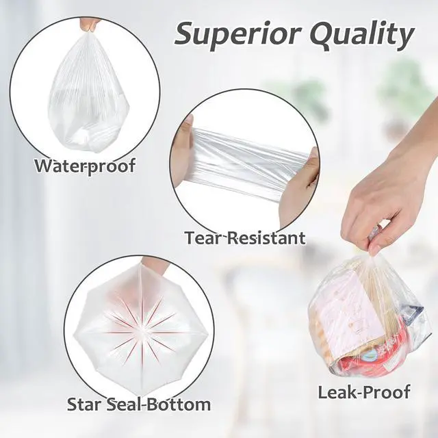 Alt view image 4 of 7 - Accmor Mini Car Trash Can Bags for Auto Trash Bin, 120 Count Small Garbage Organizer Bags Tear-Resistant, Liner Refills (Vehicle Trash Can is not Included), White