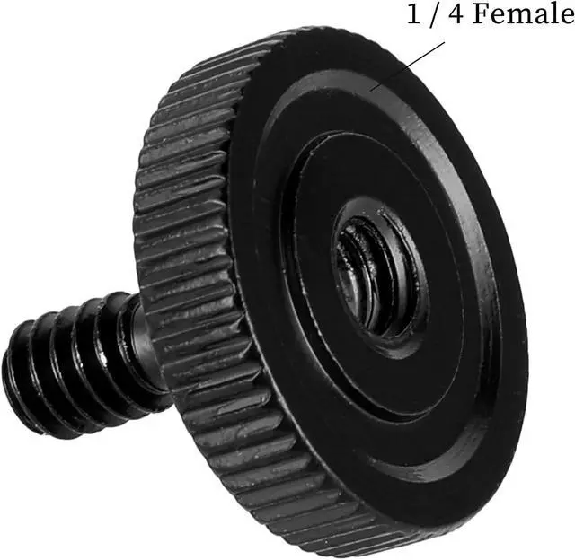 Alt view image 5 of 7 - KALIONE 4 Pack Thumb Screw Camera Quick Release Adapter with Rubber Pads, 1/4 Male to 1/4 Female Tripod Screw, Thumbscrew for Camera Mounting Plate Flash Bracket