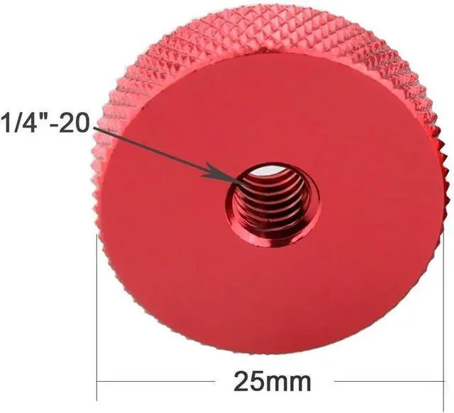 Alt view image 2 of 6 - CAMVATE 1/4"-20 Female Thumb Wheel Lock Nut Adapter(2 Pieces) - 1490