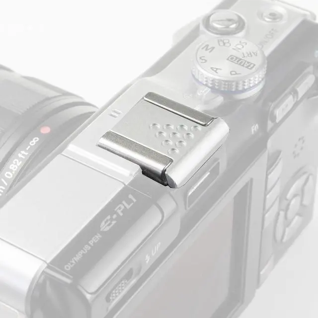 Alt view image 4 of 5 - Metal Universal Hot Shoe Cover for Camera, Silver