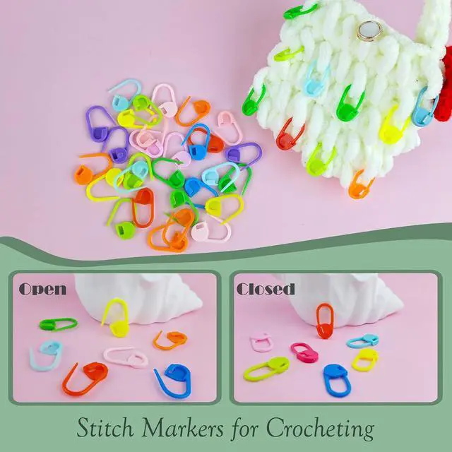Alt view image 6 of 7 - DeliaVo 62 Pcs Yarn Needles Set, Crochet Kit for Knitting Sewing Weaving | Assorted Darning Tapestry Needles with Stitch Markers for Crocheting, Wonderful Knitting Accessories & Crochet Supplies