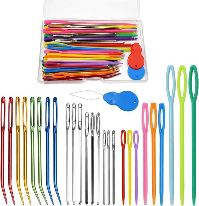 Main image of DeliaVo 49 Pcs Yarn Needles Set, Crochet Kit for Knitting Sewing Weaving | Assorted Crocheting & Darning Tapestry Needles for Yarn, Wonderful Knitting Accessories & Crochet Supplies