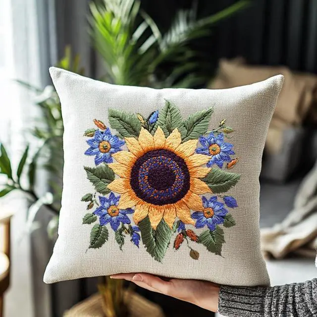 Alt view image 7 of 7 - BENECREAT 17 pcs Water Soluble Embroidery Stabilizers, Sunflowers Bouquets Embroidery Patterns Transfer Paper for Beginners, Stick and Stitch Embroidery Paper Wash Away