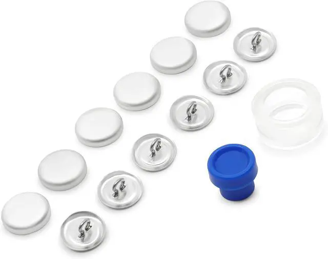 Alt view image 4 of 4 - Dritz 14-24 Cover Button Kit with Tools, Size 24 (5/8-Inch), 6-Piece, Nickel