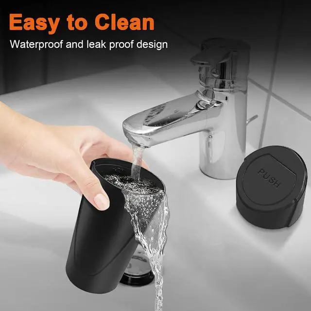 Alt view image 5 of 7 - Car Trash Can, Leakproof Mini Car Garbage Can Cup Holder with Lid | Car Door Trash Bin with 20 Trash Bags, Vehicle Front Back Seat Organizers and Storage for Car, Home, Office, Black