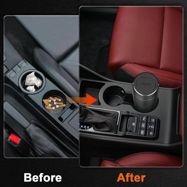 Alt view image 7 of 7 - Car Trash Can, Leakproof Mini Car Garbage Can Cup Holder with Lid | Car Door Trash Bin with 20 Trash Bags, Vehicle Front Back Seat Organizers and Storage for Car, Home, Office, Black