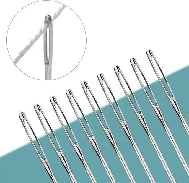 Alt view image 7 of 7 - Zhenqing Redwood Needle Case with 12 Blunt Tip Cross Stitch Needles, Natural Wood Embroidery Needle Holder & Nickel-Plated Rustproof Sewing Needles for Crafters, Organize Threading Tools67502