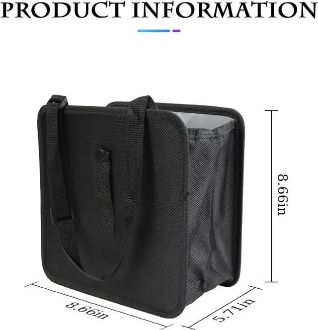 Alt view image 2 of 7 - Fekey&JF Foldable Waterproof Car Trash Can, Small | leakproof liner, hanging storage-bag design, fits most cars, SUVs, and trucks, car interior accessories