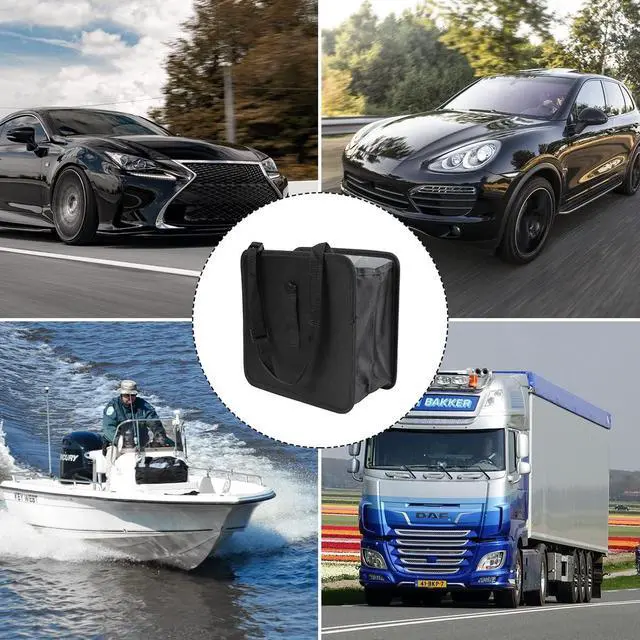 Alt view image 6 of 7 - Fekey&JF Foldable Waterproof Car Trash Can, Small | leakproof liner, hanging storage-bag design, fits most cars, SUVs, and trucks, car interior accessories