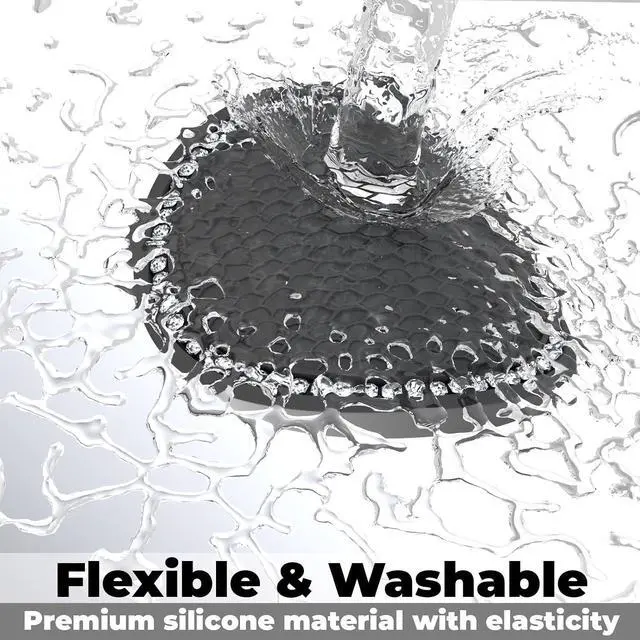 Alt view image 3 of 7 - BFXM 2 PCS Bling Cup Holder Coasters for Car 2.75 inch (White Diamond) | Car Accessories for Women Diamond Universal Non-Slip Silicone Cup Holder Coasters, Sparkly Bling