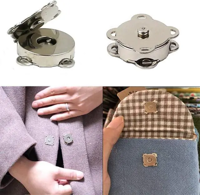 Alt view image 3 of 7 - Magnetic Snaps Buttons Plum Magnetic Snap Closures for Purses Bags Clothes Handbags Scrapbooking,Magnetic Purse Closure Fasteners,Sewing on Magnetic Snaps for DIY Craft (15mm) (Silver)