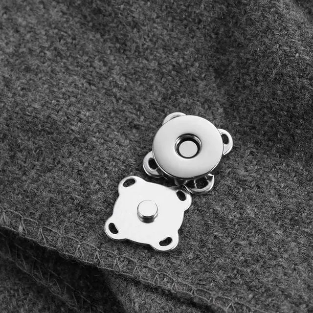 Alt view image 7 of 7 - Magnetic Snaps Buttons Plum Magnetic Snap Closures for Purses Bags Clothes Handbags Scrapbooking,Magnetic Purse Closure Fasteners,Sewing on Magnetic Snaps for DIY Craft (15mm) (Silver)