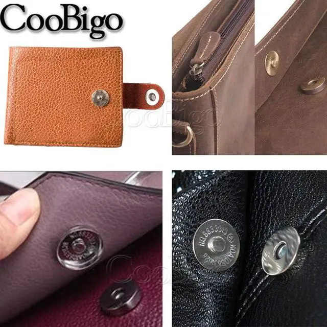 Alt view image 6 of 7 - Magnetic Snaps Buttons Plum Magnetic Snap Closures for Purses Bags Clothes Handbags Scrapbooking,Magnetic Purse Closure Fasteners,Sewing on Magnetic Snaps for DIY Craft (15mm) (Silver)