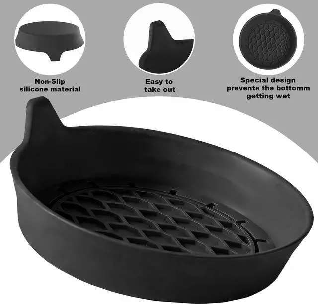 Alt view image 6 of 7 - BFXM 2 PCS Car Cup Coasters, Cup Holder Coaster for Car Accessories Black | Universal CupHolders Insert for Women Non-Slip Silicone Car Cup Holder Coasters