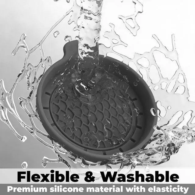 Alt view image 5 of 7 - BFXM 2 PCS Car Cup Coasters, Cup Holder Coaster for Car Accessories Black | Universal CupHolders Insert for Women Non-Slip Silicone Car Cup Holder Coasters