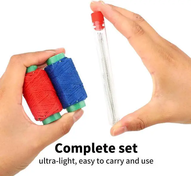 Alt view image 3 of 7 - Sinbana 37pcs Big Eye Steel Needle Set, Portable Hand Sewing Needles with Small Scissors 5 Thread 2 Needle Threader 2 Thimble & Thread Ripper Tools for Beginners & Craft Lovers
