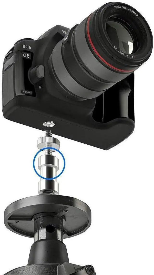Alt view image 5 of 7 - 6 Pack International Standard 1/4"-20 Male to 1/4"-20 Male Threaded Tripod Screw Adapter Standard Tripod Mounting Thread Camera Screw Adapter Converter,Precision Made