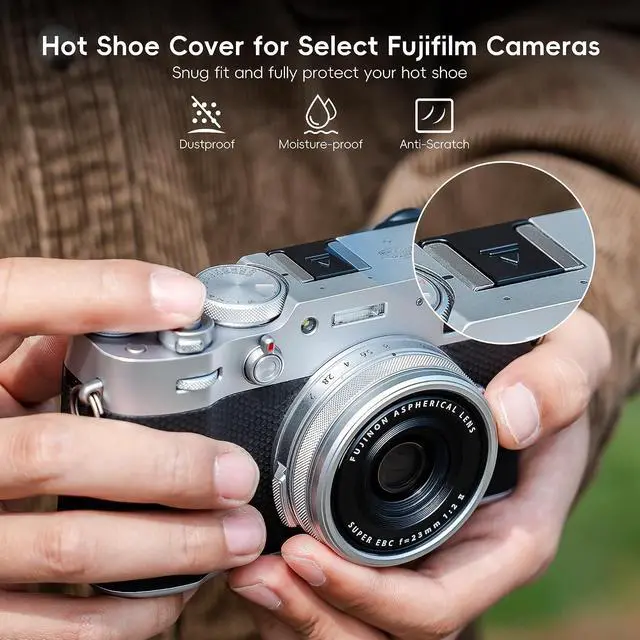 Alt view image 2 of 4 - JJC 2 PCS Hot Shoe Cover Cap for Fujifilm Fuji XM5 XT5 XT50 XT30 II X100VI | Camera Hotshoe Cover for Fuji X-M5 X-T5 X-T4 X-T50 X-T30 II X100VI X100V X100 X-PRO3 X-S20 X-S10 X-E5 X-E4 X-T200 GFX100 II
