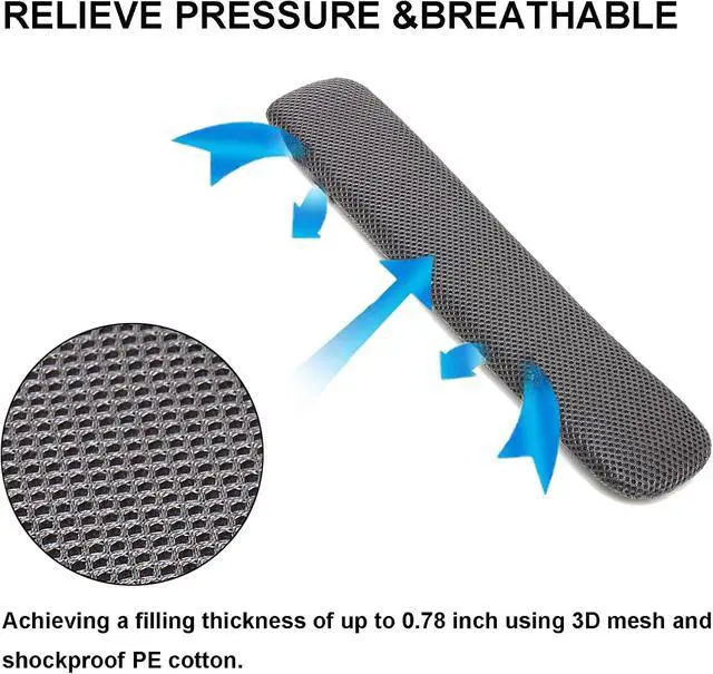 Alt view image 2 of 7 - Shoulder Strap Pad Replacement,Universal Removable Anti-Slip Relieve Pressure Comfort Backpack Strap Pads Cushion
