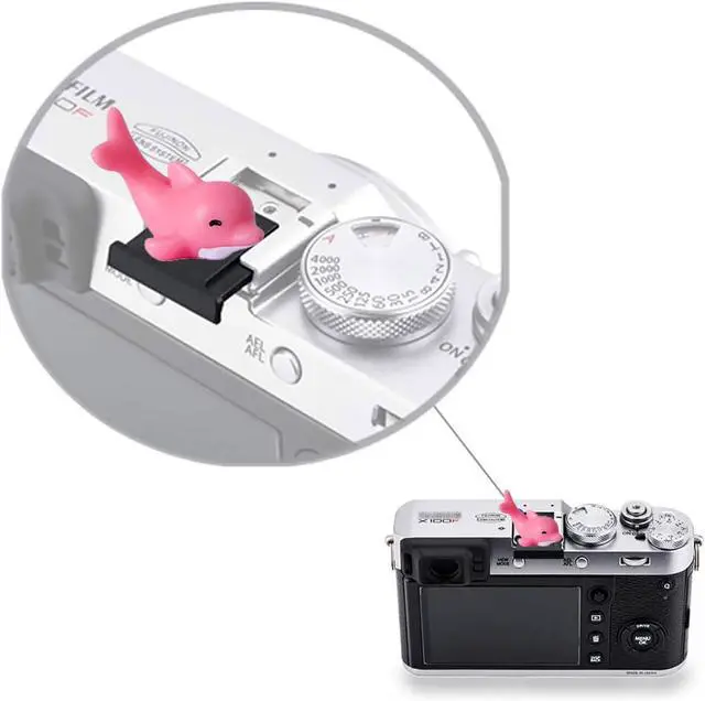 Alt view image 5 of 6 - Camera Hot Shoe Cover, Cartoon Hot Shoe Cap, Hot Shoe Protector Compatible with Sony Fujifilm Fuji Canon Nikon Pentax Leical Panasonic (2pcs Seal Dolphin)