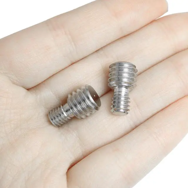 Alt view image 2 of 5 - 3PCS 3/8 inch Male to 1/4 inch Male Threaded Tripod Screw Adapter, 1/4 inch Male to 3/8 inch Male Double Sides Standard Mounting Thread Converter for Camera Mount