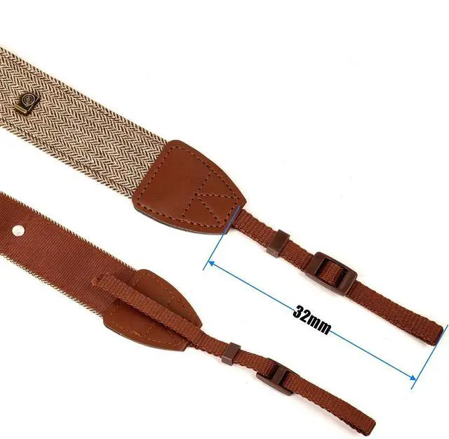 Alt view image 6 of 7 - Camera Strap Canvas Brown Shoulder Strap with Quick Release Buckles | Adjustable Vintage Neck Shoulder Carrying Strap for DSLR SLR Most Digital Cameras