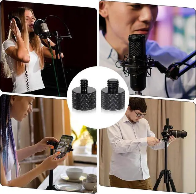 Alt view image 7 of 7 - Xthrotsenk 2pcs 1/4 to 3/8 & 3/8 to 1/4 Camera Tripod Adapter Tripod Screw Adapter 1/4 Male to 3/8 Female and 3/8 Male to 1/4 Female Adapters Set for Camera Monitor Tripods Microphone Mic Stand Mount