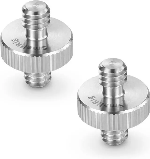 Main image of SmallRig 1/4" to 1/4" Double Head Screw Adapter 2-Pack - 828 | Double-Head Stud for Camera Cage/Monitor/LED/Microphone, 1/4" Male to 1/4" Male Threaded, 2-Pack for Versatile Mounting