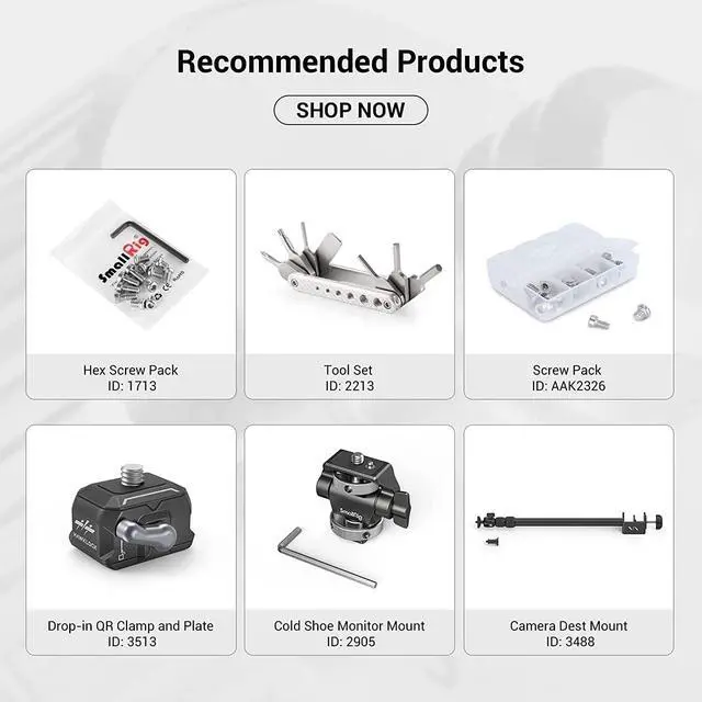 Alt view image 4 of 7 - SmallRig 1/4" to 1/4" Double Head Screw Adapter 2-Pack - 828 | Double-Head Stud for Camera Cage/Monitor/LED/Microphone, 1/4" Male to 1/4" Male Threaded, 2-Pack for Versatile Mounting