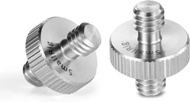 Alt view image 7 of 7 - SmallRig 1/4" to 1/4" Double Head Screw Adapter 2-Pack - 828 | Double-Head Stud for Camera Cage/Monitor/LED/Microphone, 1/4" Male to 1/4" Male Threaded, 2-Pack for Versatile Mounting