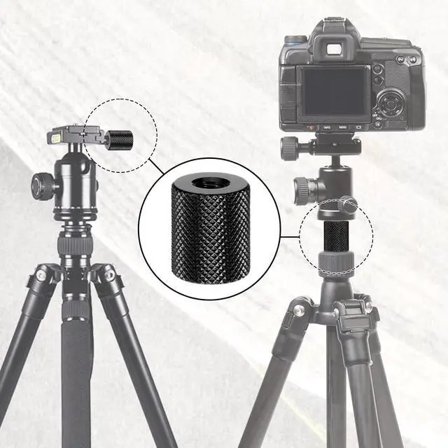 Alt view image 6 of 7 - 6 Pack 1/4" to 1/4" Threaded Tripod Screw Adapter, Double Sided Standard Mounting Thread Converter Monopod Shoulder Rig Tripod Screw Adapter Female Adapters Set for Camera Cage Mount Light Stand