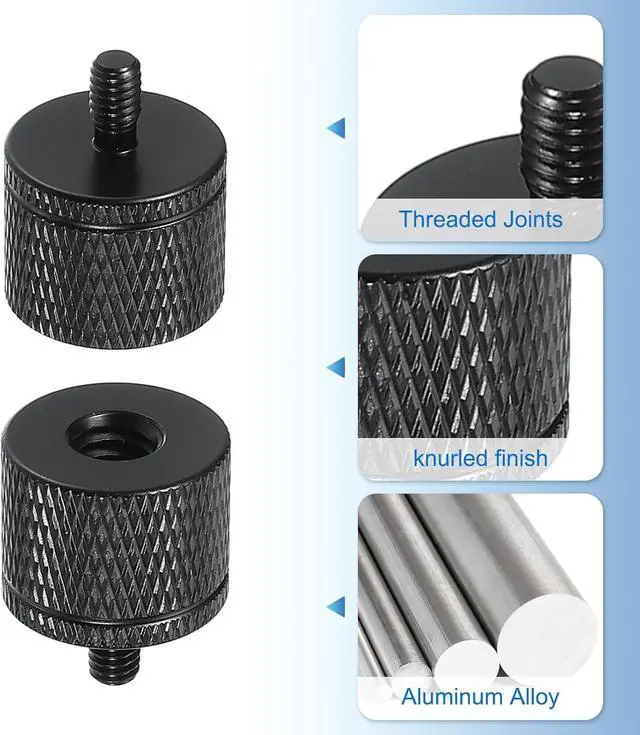 Alt view image 3 of 7 - PATIKIL Tripod Screw Adapter 1/4" Female to M4 Male, 2 Pcs Tripod Nut Connectors Camera Mount Screw Camera Double Head Converter for Microphone Holder Magic Arms Accessories, 20 mm