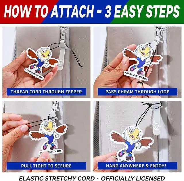 Alt view image 3 of 7 - 3 Pack FIFA World Cup 2026 Car Air Freshener, Los Angeles | 3 Different Long-Lasting Scents, Official FIFA World Cup 2026 Merchandise, FIFA Charms for Car, Closet, Home