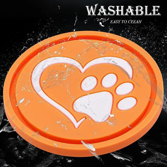 Alt view image 5 of 7 - 2PCS Cup Holder Coaster for Car 2.75 Inch Silicone Anti-Slip Insert, Soft Shockproof Cup Mat, Universal Auto Accessories for Women & Girls (Orange & White)
