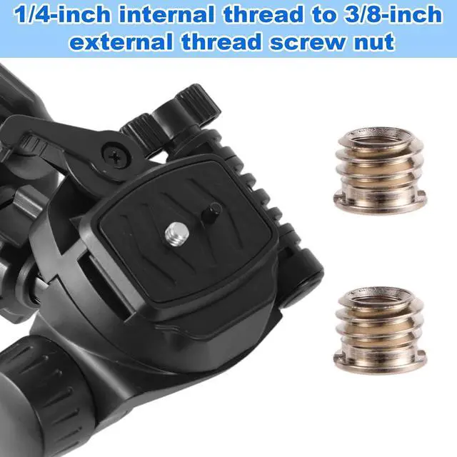 Alt view image 3 of 7 - 8pcs Tripod Screw Adapters, 1/4" to 3/8" Threaded Mount Converter Screw Tripod Accessories for Camera Light Stand Mic Stand and More