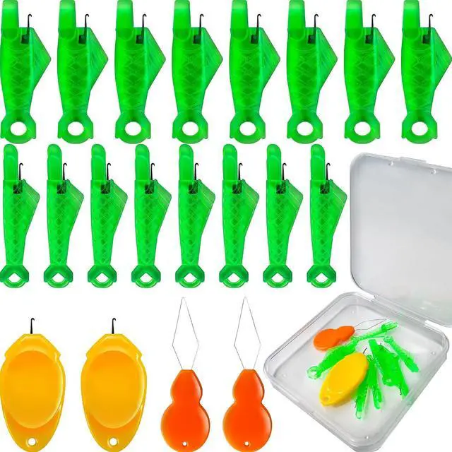 Main image of 10 pcs Needle Threader Set: Fish Type for Sewing Machines (Compatible Only with Side-Threading Machine Needles) & Simple Hand Sewing Threaders