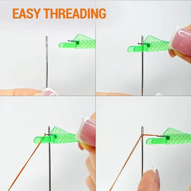 Alt view image 5 of 6 - 10 pcs Needle Threader Set: Fish Type for Sewing Machines (Compatible Only with Side-Threading Machine Needles) & Simple Hand Sewing Threaders