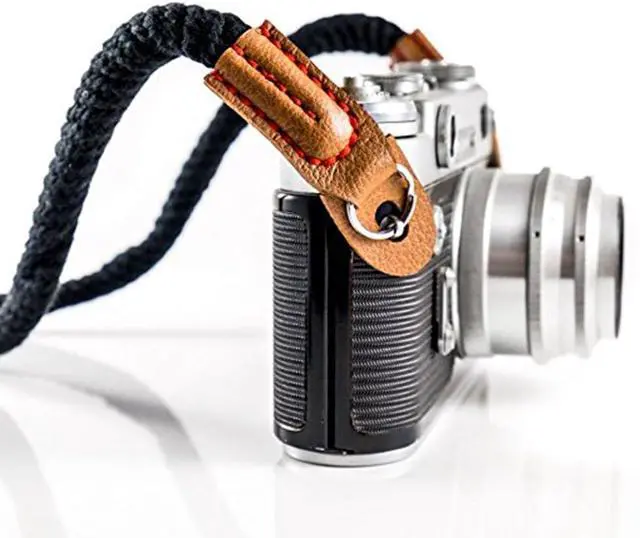 Alt view image 2 of 3 - Camera Rope Strap 100cm Soft Cotton Camera Strap Vintage Neck Shoulder Belt Strap for Mirrorless and DSLR Camera. (Black)