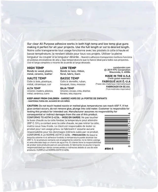Alt view image 2 of 5 - Surebonder Mini Hot Glue Stick Roll, 60" (5 Feet), 5/16" Diameter - Long Glue Stick, Uninterrupted Gluing, All Purpose for Crafting and DIY, Clear